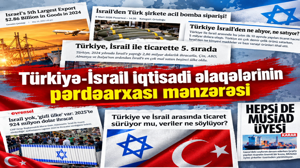 Dövlət siyasəti ilə korporativ maraqların qarşıdurması: Türkiyə-İsrail iqtisadi əlaqələrinin pərdəarxası mənzərəsi