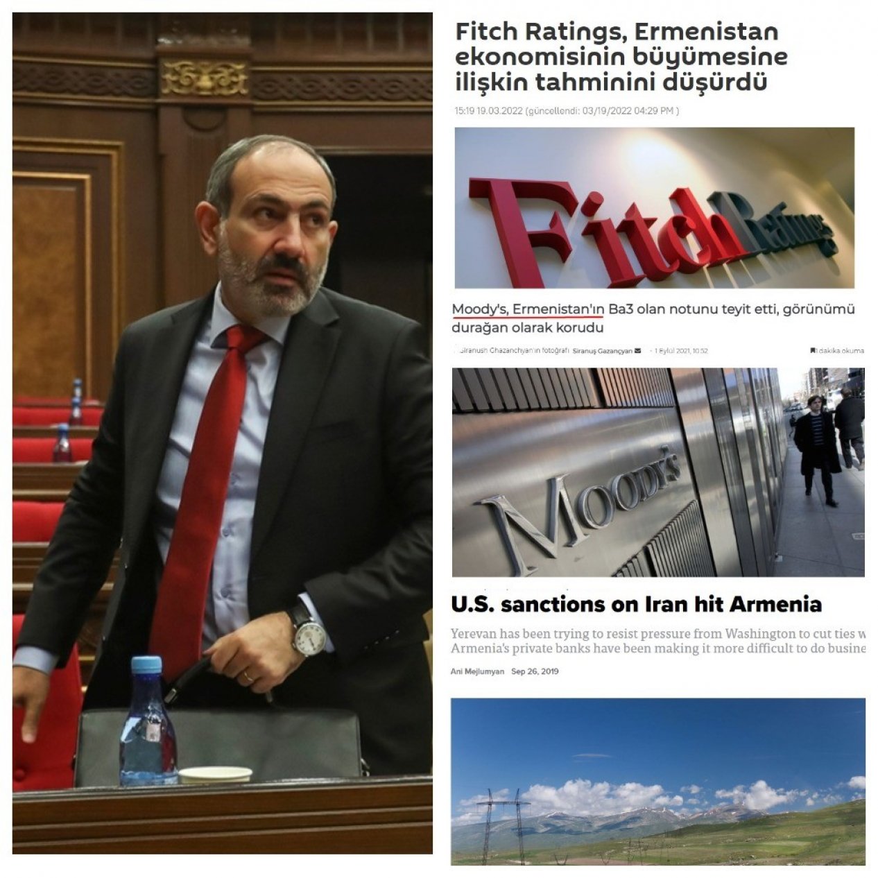 Ukraynadakı müharibənin təsirləri: “Moody's”-in ardınca “Fitch Ratings” də Ermənistanı ən aşağı reytinqlilər sırasında göstərdi