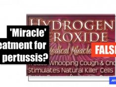 Hydrogen peroxide is not a treatment for whooping cough