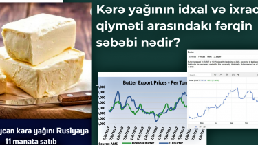 Kərə yağının idxal və ixrac qiyməti arasındakı fərqin səbəbi nədir?