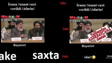 Taliban rəsmisinin İran və erməniləri hədələməsi ilə bağlı yayılan video saxtadır
