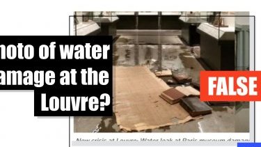 Image of damage caused by leak at the Louvre is AI-generated