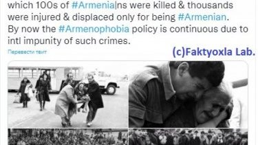 Artak Beglaryan’s misinterpretation of “Baku pogroms” and fake photos
