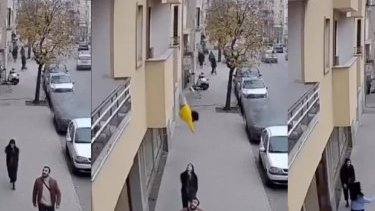 Binadan düşen çocuğu kurtaran adam videosu gerçek diyil