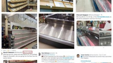 Fact-checking of photos of "hunger & misery" in Khankandi living under "blockade" conditions