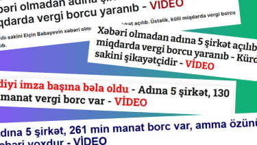 Vətəndaşın xəbəri olmadan adına şirkət açıla və xəbərsiz vergi borcu yarana bilər?